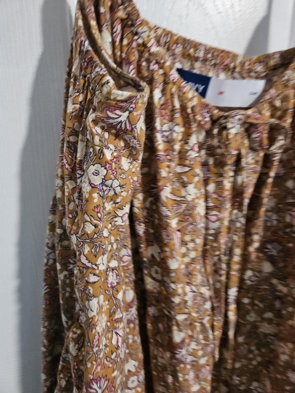 Has Pockets! Floral Tiered Spaghetti Strap Dress in Rust Brown - Picture 4 of 6